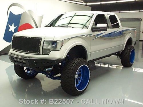 2010 ford f-150 fx4 crew 4x4 custom lifted nav 24&#039;s 71k texas direct auto