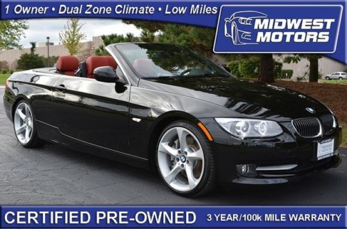 2011 bmw 335i convertible black sport pkg  certified only 11,045 miles m 12 13