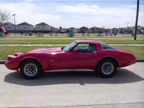 1978 chevy corvette  red automatic with t-tops