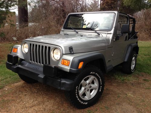 2002 jeep wrangler se sport manual transmission, 4wd, warranty, va inspected