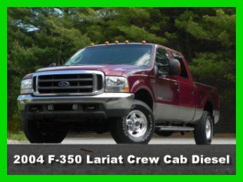 2004 ford f350 lariat crew cab short bed 4x4 4wd 6.0l powerstroke diesel leather