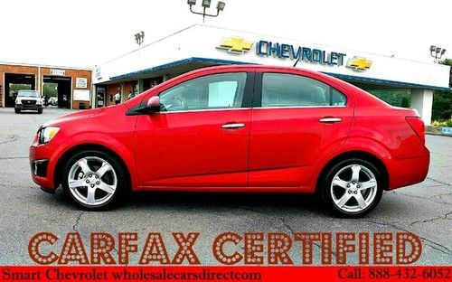 2012 chevrolet sonic ltz carfax certified leather factory fog lights sunroof