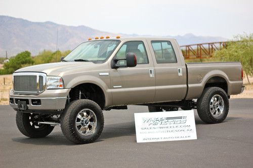 2005 ford f250 diesel 4x4 4wd huge lift 20in wheels 96k miles xlt crew cab tow