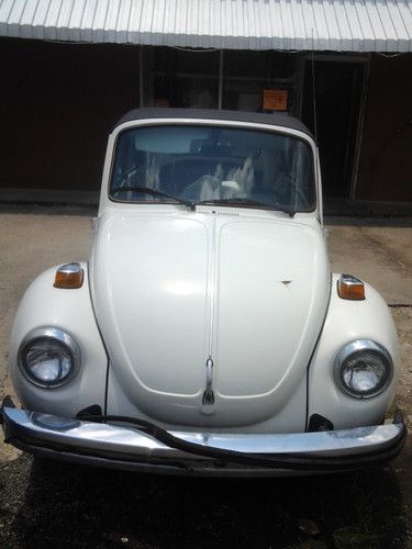 1979 white vw beetle karmann convertible 4 cylinder 1.6 liter 2 door restoration