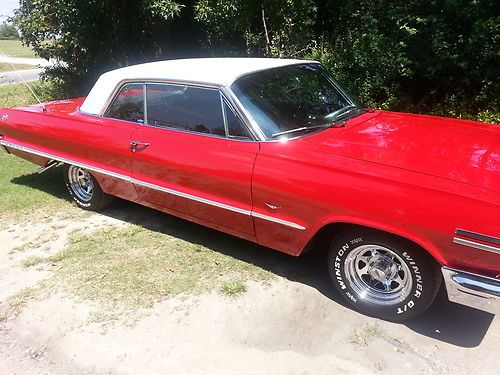 1963 chev impala 2door hardtop red white top, US $14,000.00, image 16