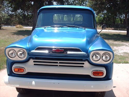 1959,1/2 ton chevrolet,apache 32,stepside,fourspeed,on floor