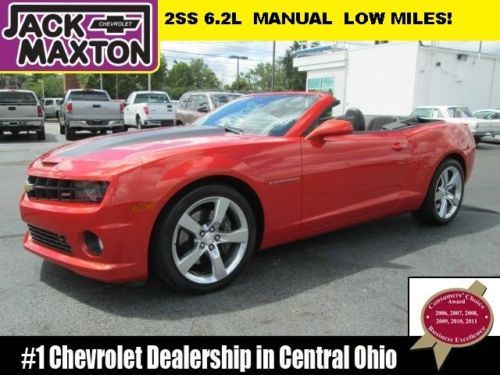 2011 orange chevy camaro 2ss convertible manual low miles bluetooth certified