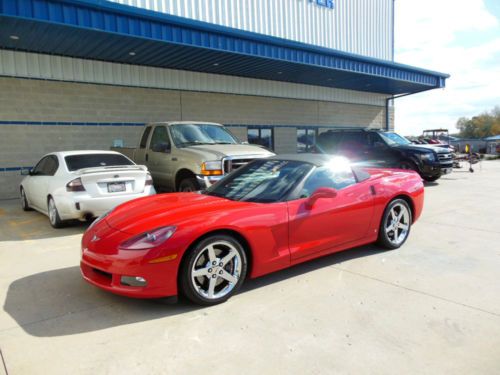 2007 chevrolet corvette convertible, lt3 and z51 packages, victory red and mint