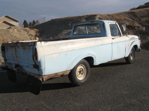 1961 ford f100  custom cab unibody pickup truck  4x2 two wheel drive long