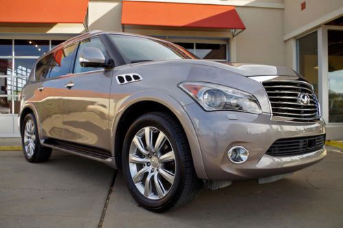 2012 infiniti qx56 4x4, 1-owner, navigation, dvd, leather, third row, loaded!