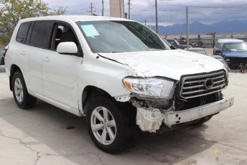 2008 toyota highlander 4wd damaged rebuilder runs! priced to sell export welcome