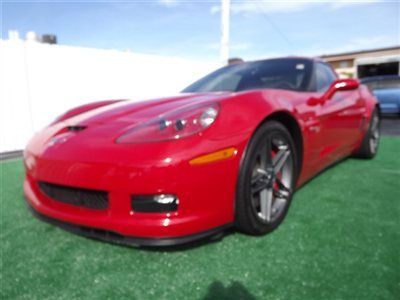 2009 vette z06 3lz only 10k miles red/black manual nav chrome heads up heat seat