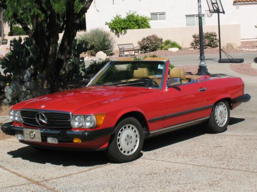 Excellent condition desirable signal red/palomino hardtop/convertible