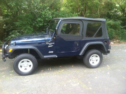 2000 jeep wrangler tj 4.0 i6 5 speed manual  air conditioning