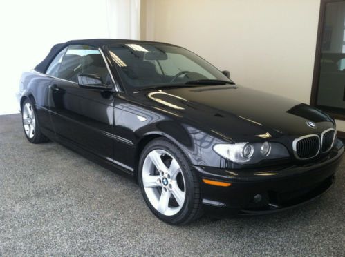 Black two door black leather interior convertible very clean low miles for year