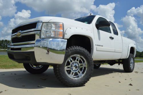 2008 chevrolet silveradoo 2500hd extended cab lt  leather 4x4 lift wheels tires!