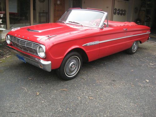 Red 1963 ford falcon futura convertible a real beauty !