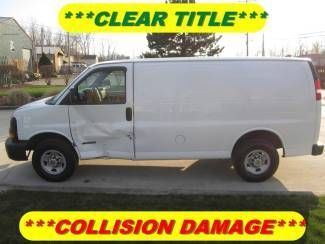 2005 chevrolet express cargo 2500 rebuildable wreck clear title