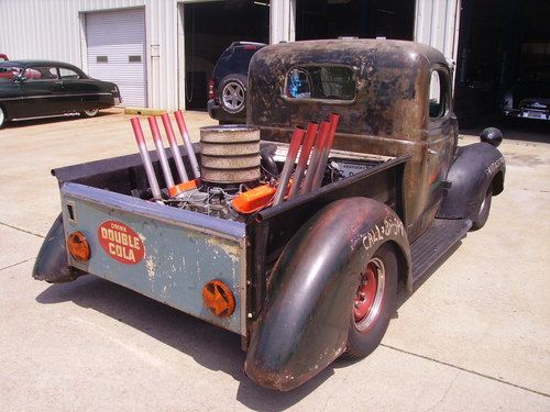 1941 dodge pickup ratrod bigblock caddy engine in rear p/s p/b tilt wheel