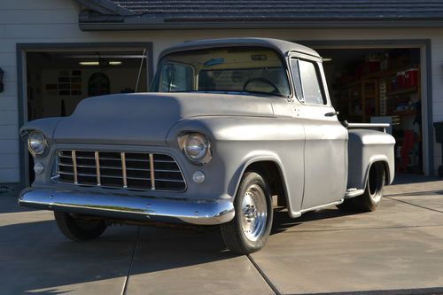 1955 big window chevy pickup - pro street/street rod/shop truck project