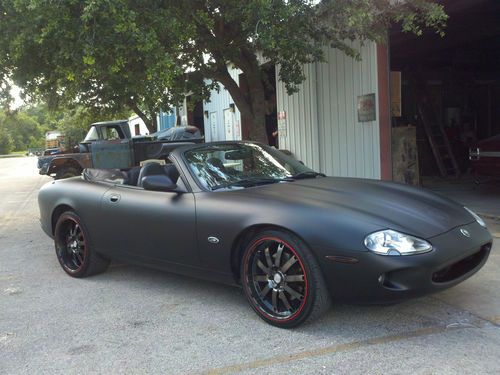 2000 jaguar xk8 base convertible 2-door 4.0l - matte black custom, 20" wheels