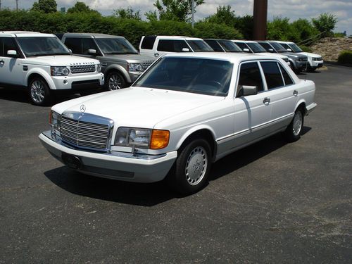 1991 mercedes benz 420 sel like new 68k miles white over gray leather