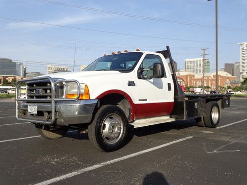 2000 ford f450 diesel 7.3 flat bed, xlt, perfect work truck! no reserve!