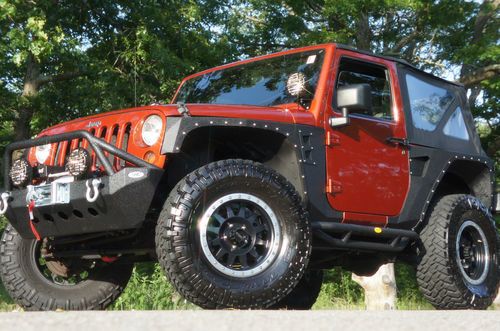 Lifted 2009 jeep wrangler x~smitty bilt galore~loaded with extras~salvage title