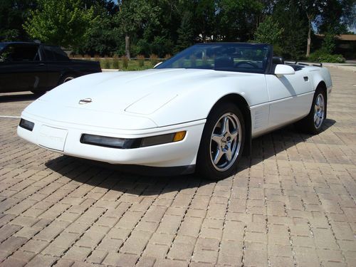 1991 corvette convertible l98 white with black leather int cold a/c low miles