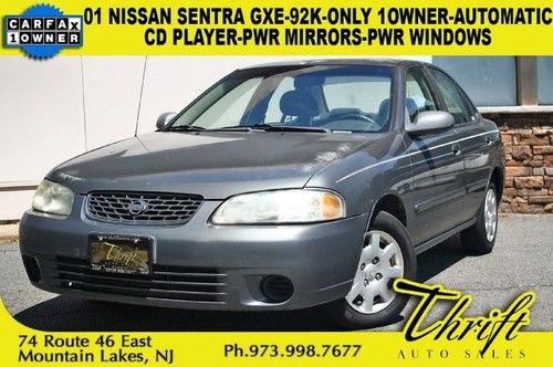 01 nissan sentra gxe-92k-only 1owner-automatic-cd player-pwr mirrors pwr windows