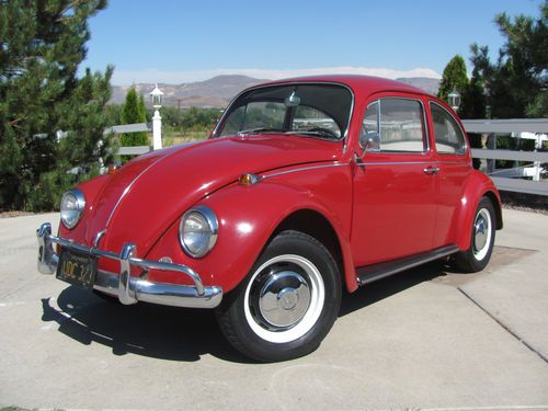 All original 1967 volkswagen vw bug beetle type 1 ruby red runs &amp; looks amazing!