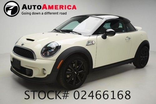 8k low miles mini cooper coupe s white loaded with options leather premium