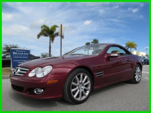 07 storm red sl-550 5.5l v8 convertible *low miles*18 in alloy wheels*navigation