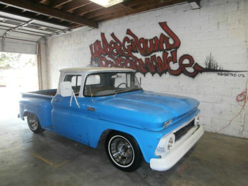 1962 c-10...no reserve no reserve....short bed....step side...lowered....rat rod