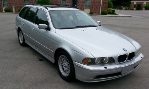 2001 bmw 525i touring wagon silver gray leather
