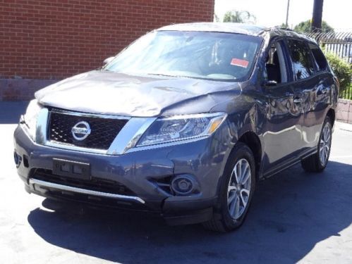 2013 nissan pathfinder sv 4wd damaged repairable salvage fixer project runs! wow