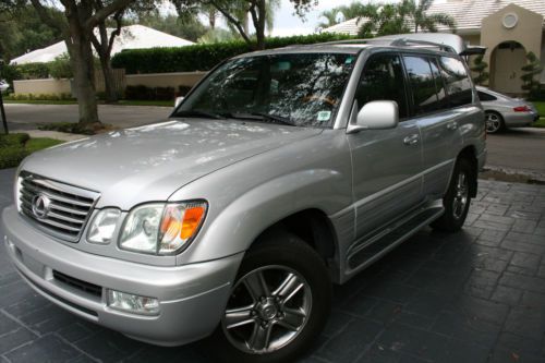 2006 lexus lx470 lx 470 silver 4x4 with third row seating
