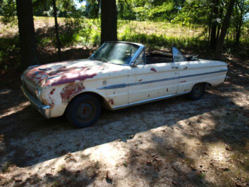 1963 1/2 ford falcon futura. convertible. barn find. original. patina.