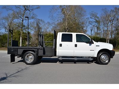2004 ford f-450 crew cab xl diesel 6 speed flatbed welding bed