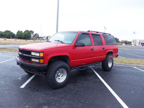 1999 chevrolet suburban ls 4x4 3rd row, leather, lifted, tons of recent work