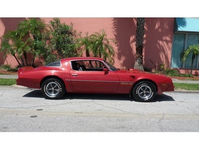 76 pontiac trans am 400 4 speed firethorn red with black interior, must see !!!
