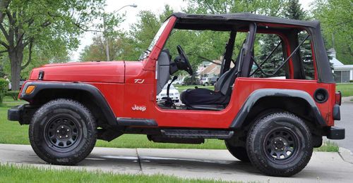 1997 jeep wrangler tj 4 cylinder 5 speed 4x4 4wd rebuildable clean title