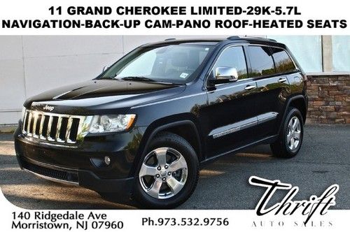 11 grand cherokee limited-29k-5.7l-heated seats-navigation-back-up cam-pano roof