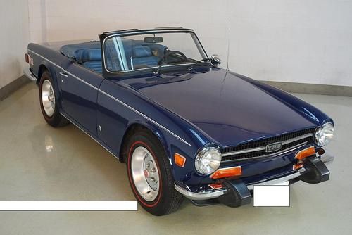 Triumph tr6- 1974-survivor-sapphire blue-shadow blue 66k miles,4spd-od tranny