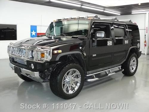 2007 hummer h2 lux 4x4 sunroof htd seats 22" wheels 73k texas direct auto