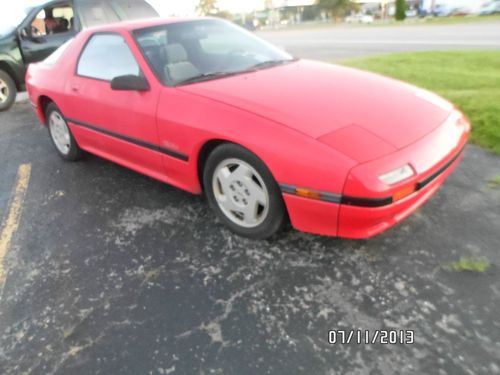1986 mazda rx-7 base coupe 2-door 1.3l no reserve red coupe sunroof auto as-is