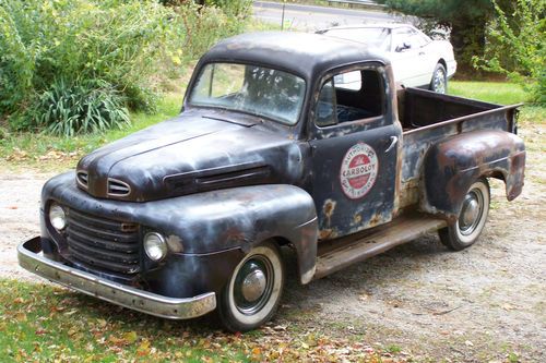 1950 ford f-1 pickup barn find with patina
