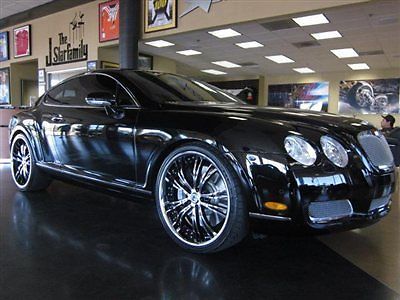 07 bentley continental gt coupe black only 18k miles asanti wheels