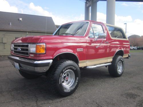 90 ford bronco eddie bauer no reserve 4x4 5.8l v8 lifted extra clean tow pack