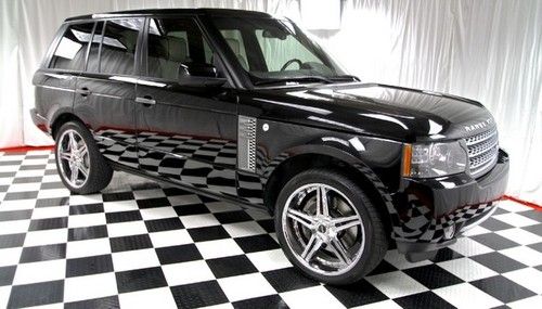 2010 range rover supercharged!!  black on ivory!!  rear dvd!! rear seat pkg!!